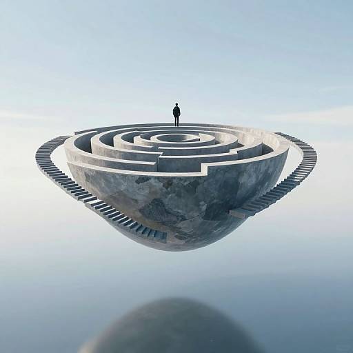 Floating Staircase Labyrinth to the Unknown