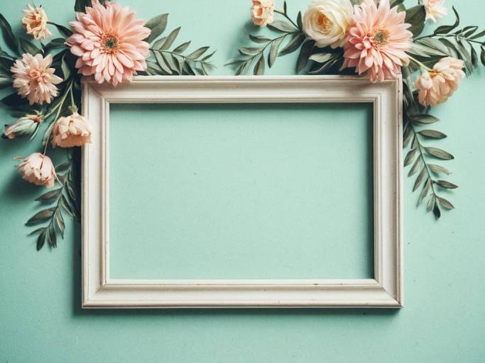 Elegant Floral Wallpaper Frame Design