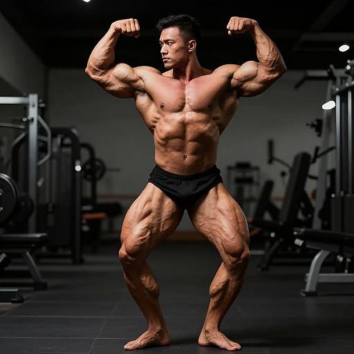 Hyper-Realistic Male Bodybuilder Poses