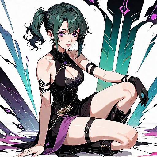 UbelFrieren in Black Halter Dress