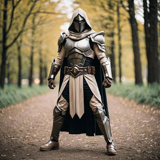 Dynamic Deus Cosplay in Earth Tones