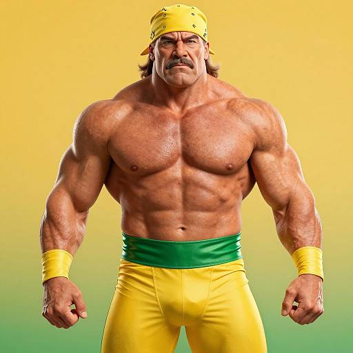 Photorealistic Hulk Hogan Costume Portrait