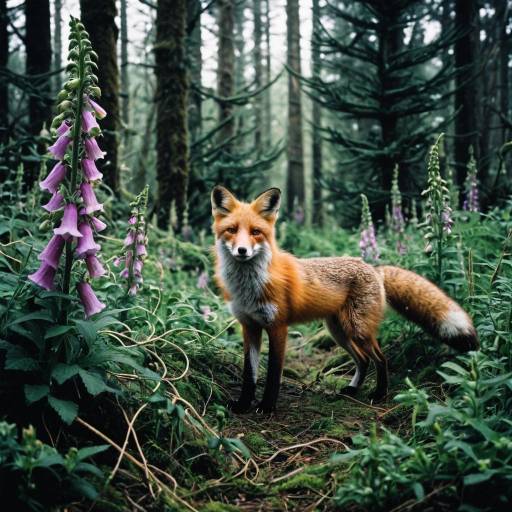 Red Fox in Foxglove Forest