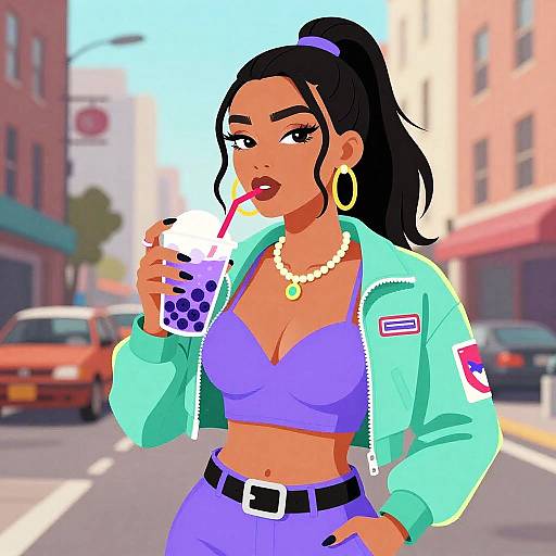 Urban Elf Hip-Hop Female Illustration