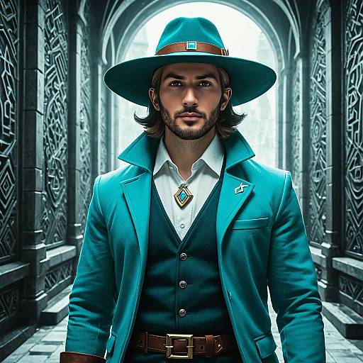 Teal and Silver Carmen Sandiego Hacker