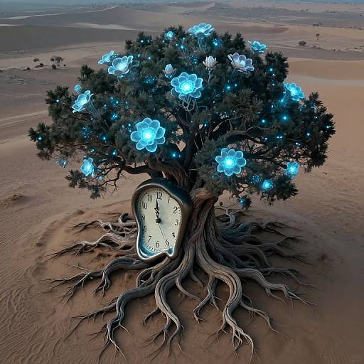 Surreal Dreamscape with Enchanted Tree