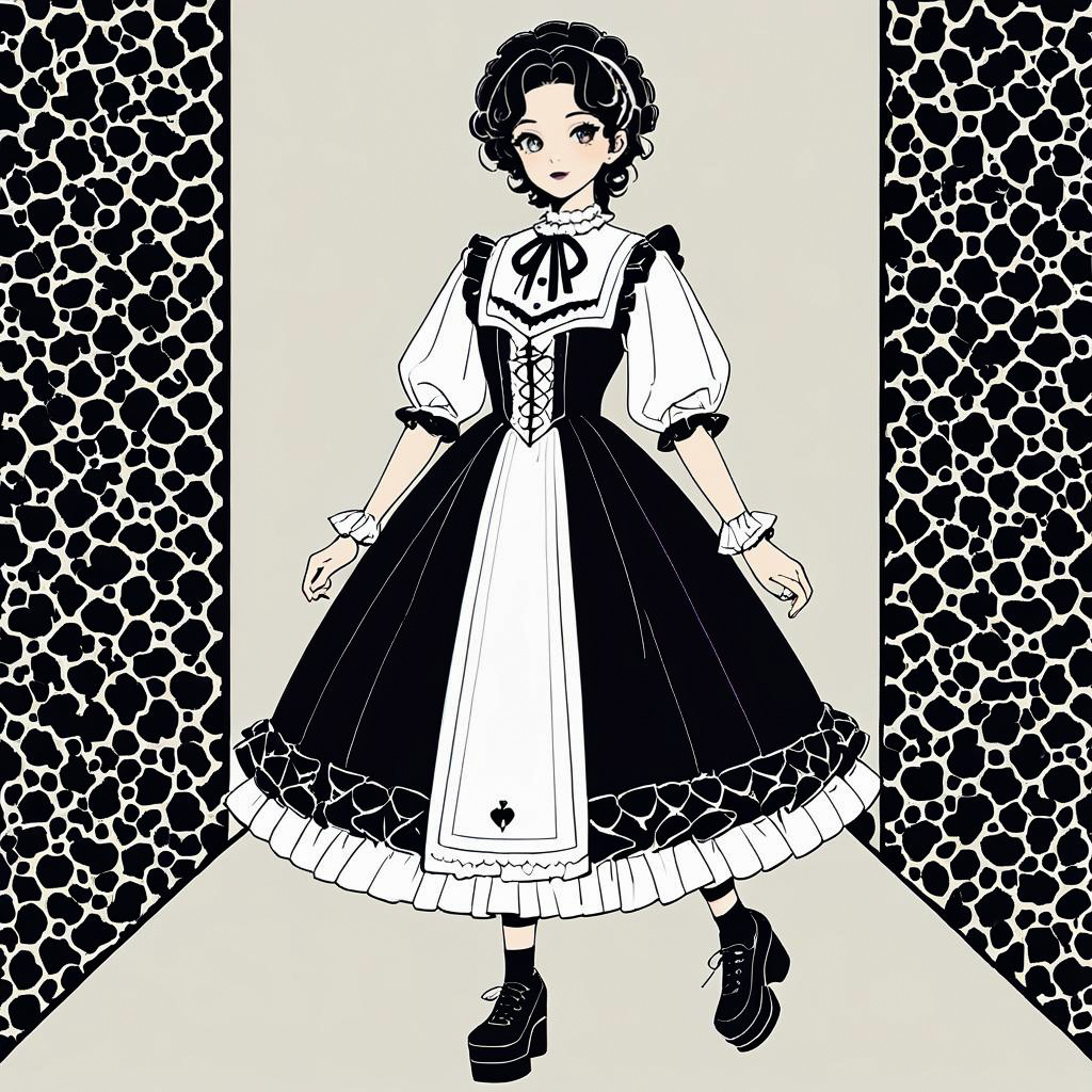 Cheerful Young Aristocrat in Gothic Fashion