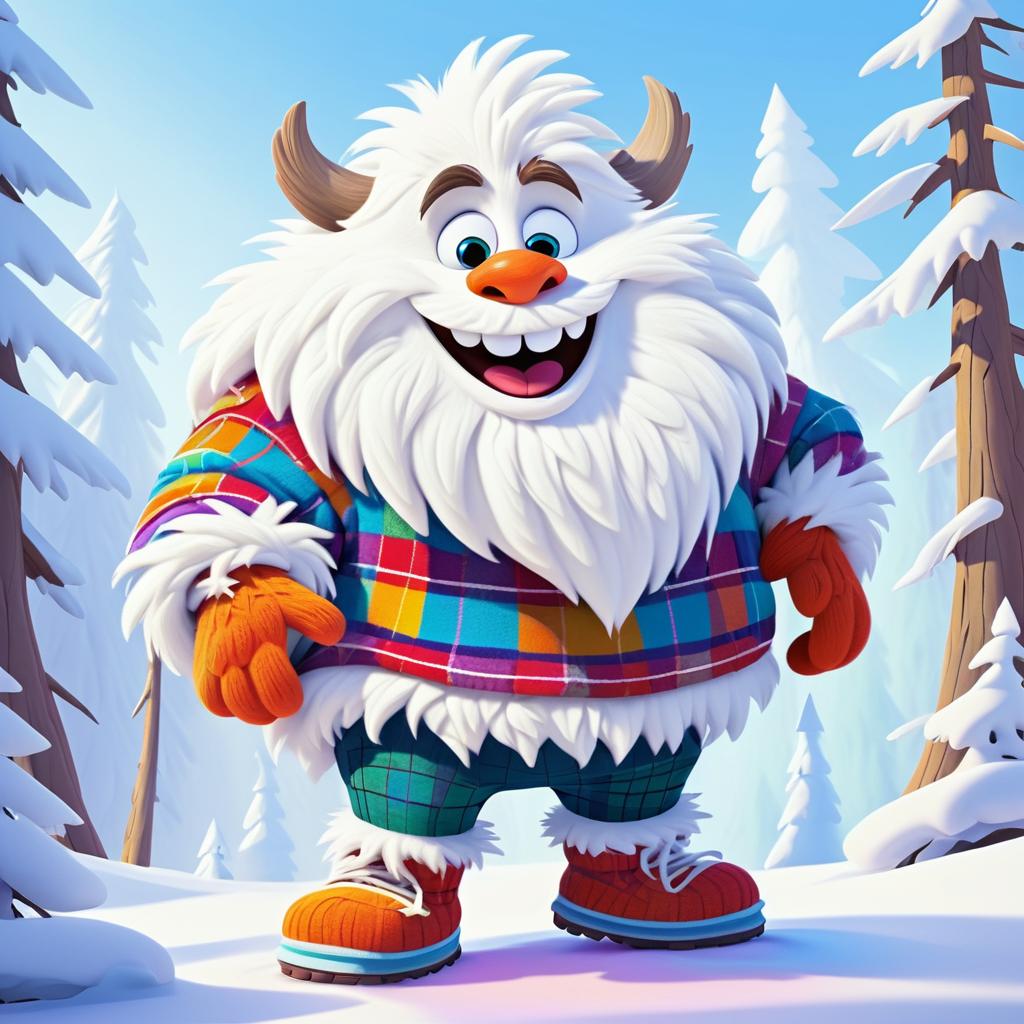 Whimsical Yeti Character Design Concept