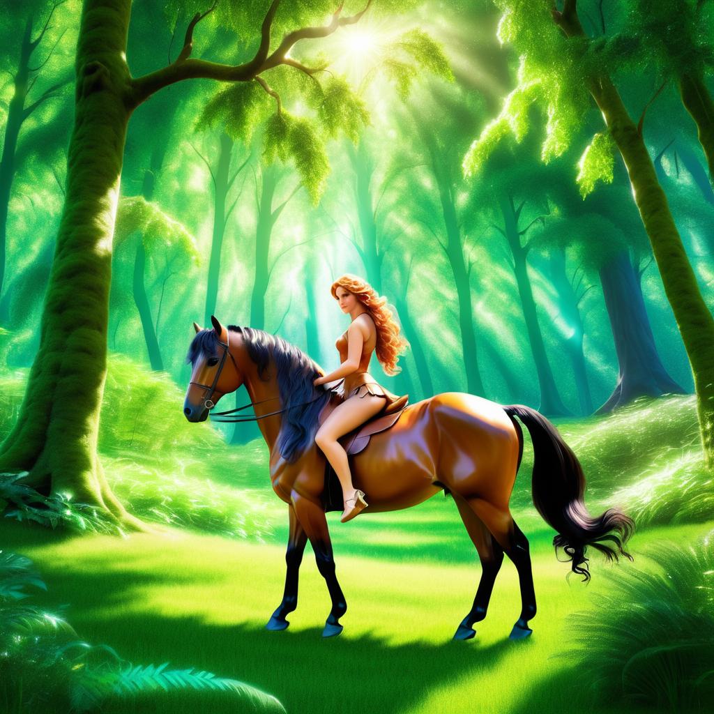 Enchanting Centaur in a Forest Clearing