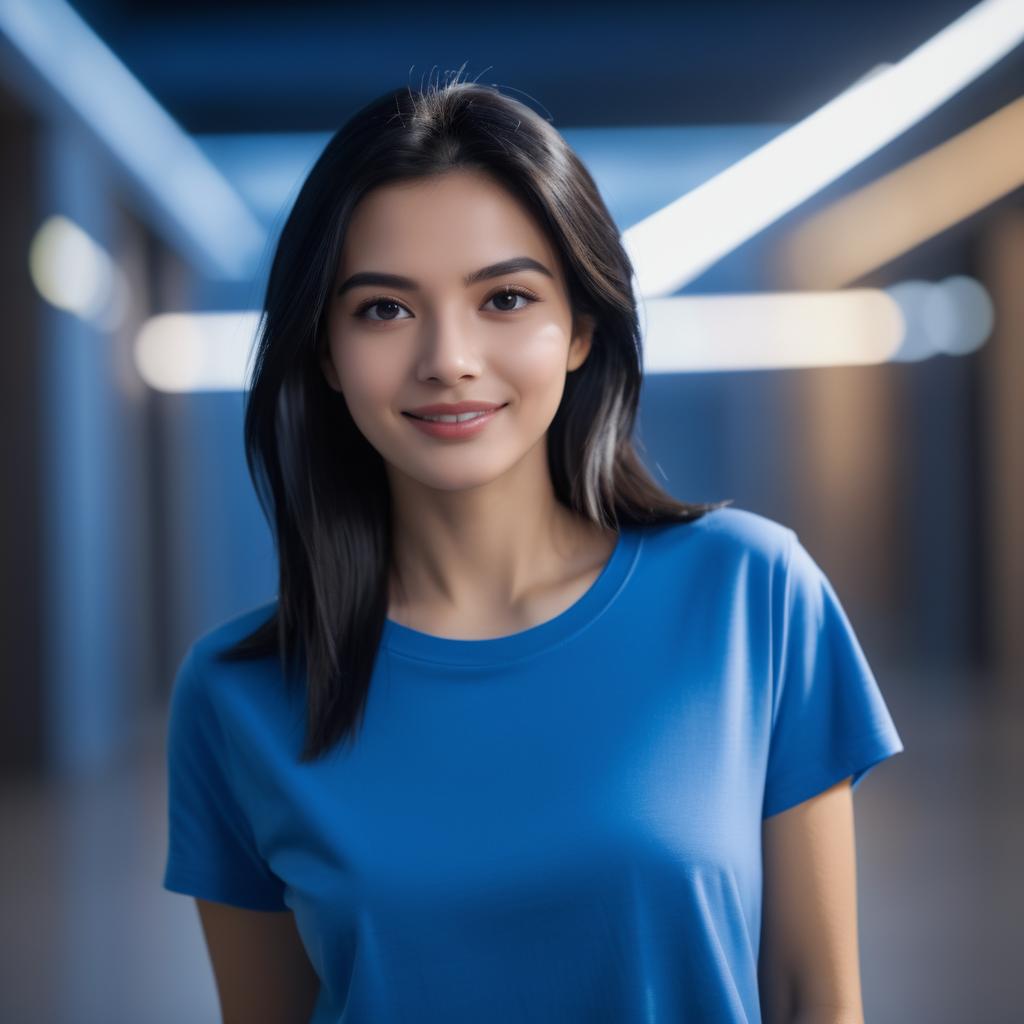 Joyful Portrait of a Young Woman