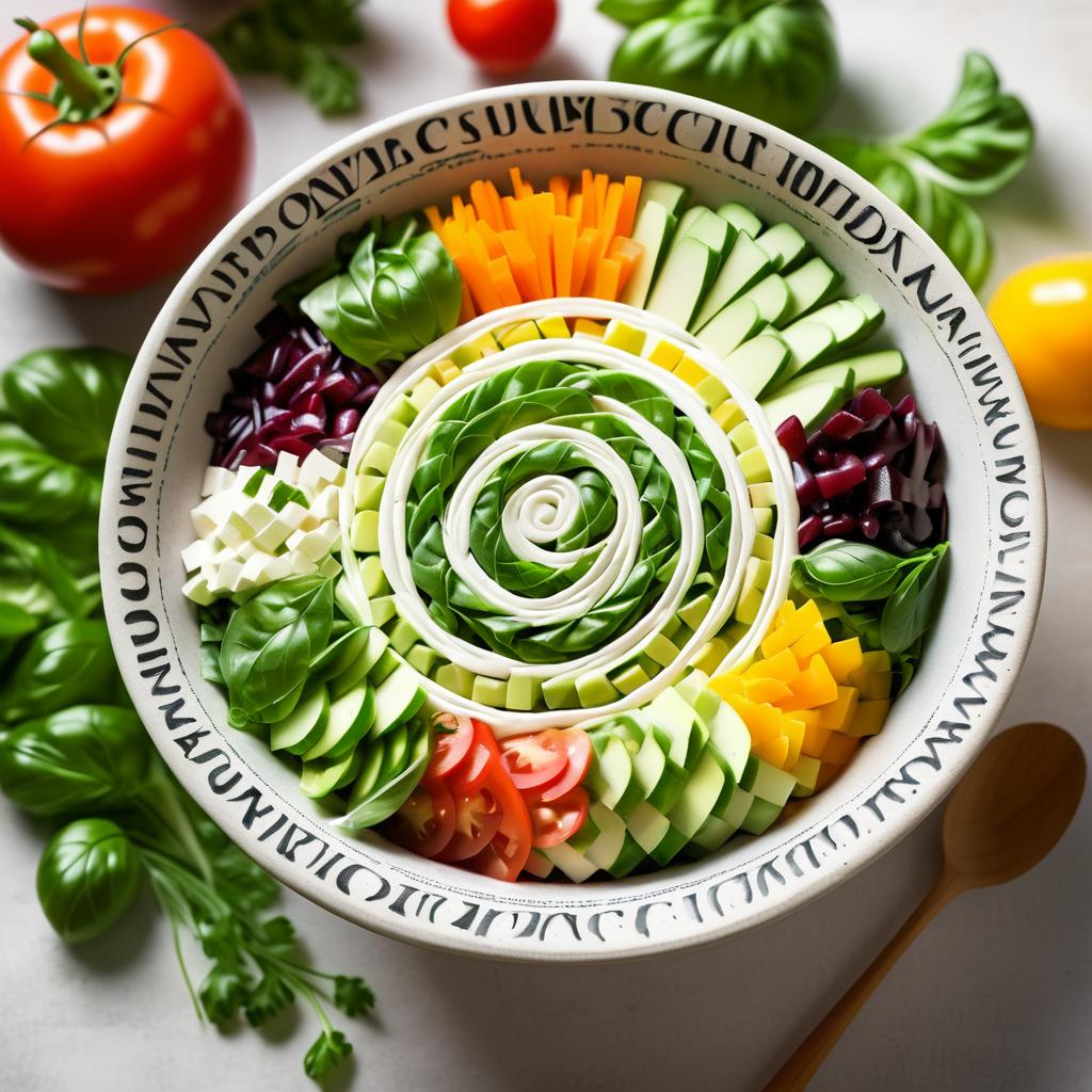 Artistic Calligraphy Meets Chopped Salad