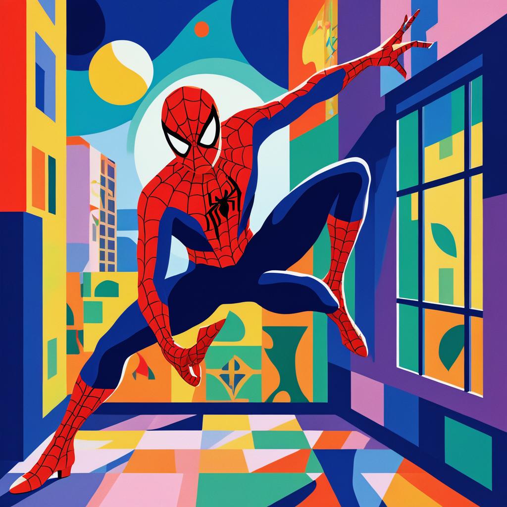 Surreal Spider-Man in Matisse Style