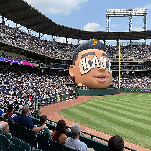 Giant Peering Over Stadium Wall