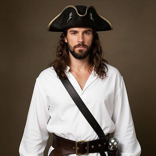 Realistic Rum Captain Male Costume