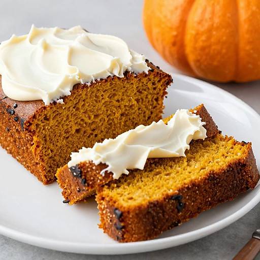 Cream Cheese Frosted Pumpkin Bread