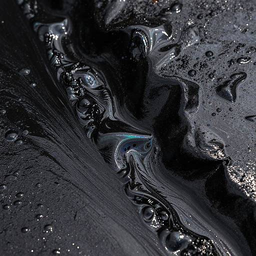 Iridescent Oil Slick Close-Up