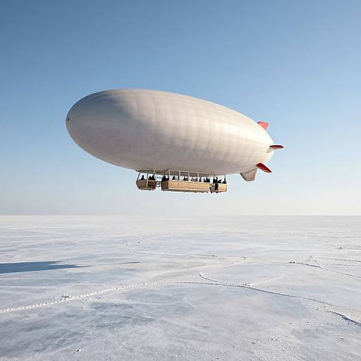 Dreamlike Zeppelin Journey Over Salt Ice