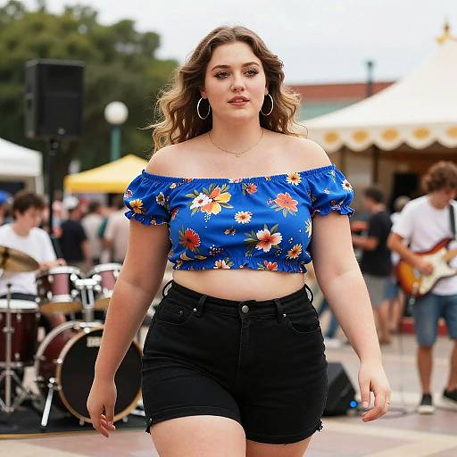 Lanky Woman in Hero Style Outfit