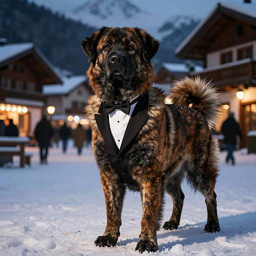 Noble Brindle Great Pyrenees in Tuxedo