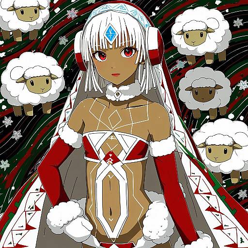 Illustration of Altera the santa (fate), fate (series) in the style of Kuroshinki