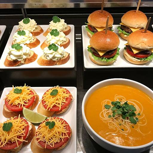 Lunchtime Buffet with Cheese Dishes