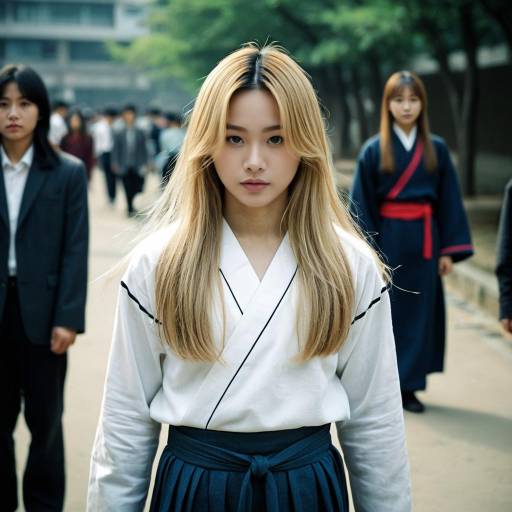 Young Korean Woman in Traditional Clothing
