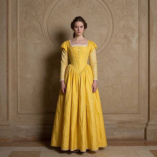 Woman in Yellow Renaissance Dress