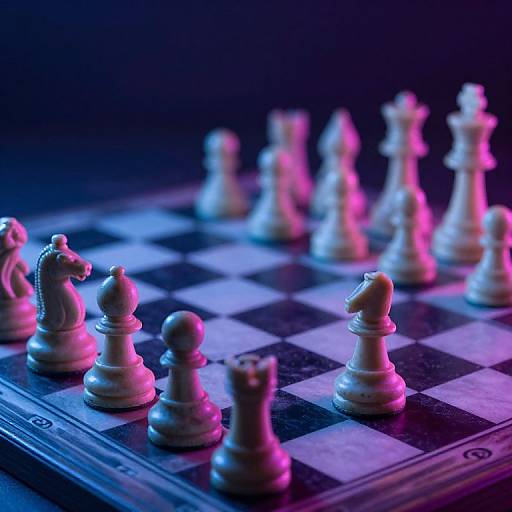 Ethereal Neon Chessboard Duel