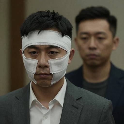 Dramatic Portrait of Two Asian Men