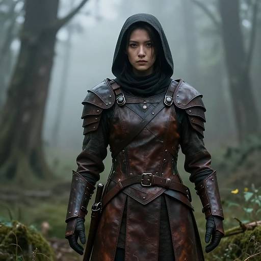 Leather Ranger Armor in Foggy Forest