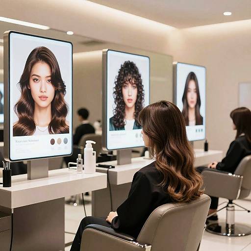 Futuristic AI Hair Color Visualization