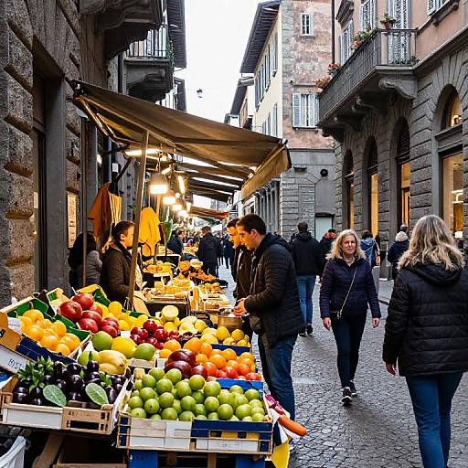 Bustling Torino Market Scene