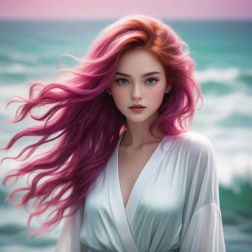 Young Woman with Bright Pink Hair