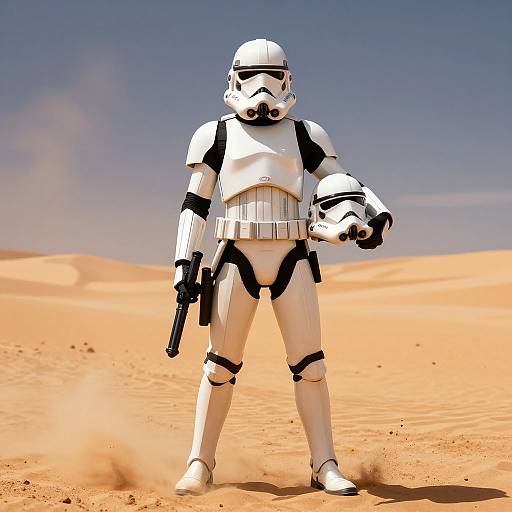 Heroic Female Clone Trooper on Desert