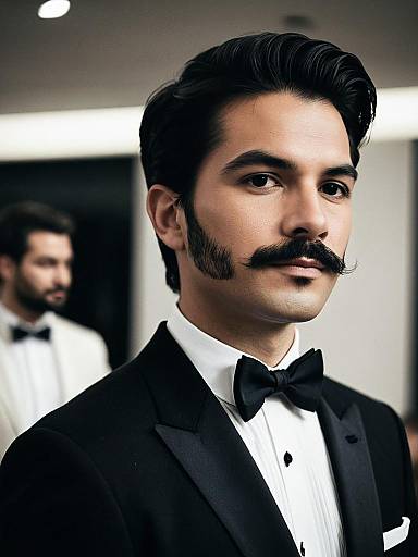 Formal Evening Tuxedo Portrait with Bowtie