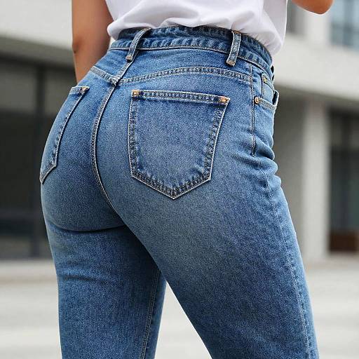 Close-Up Classic Blue Denim Jeans