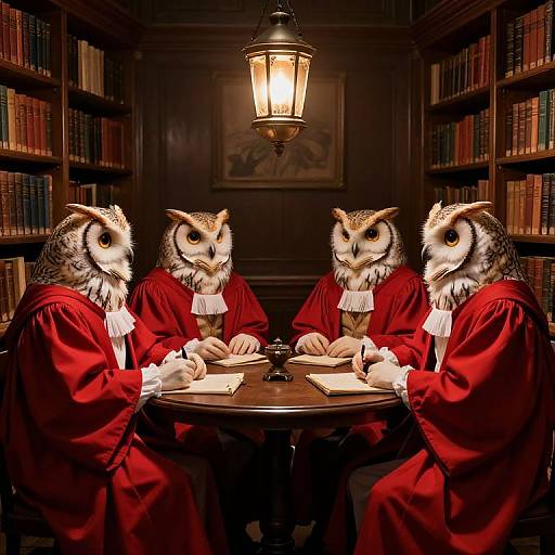 Owls Debating Time Travel Ethics