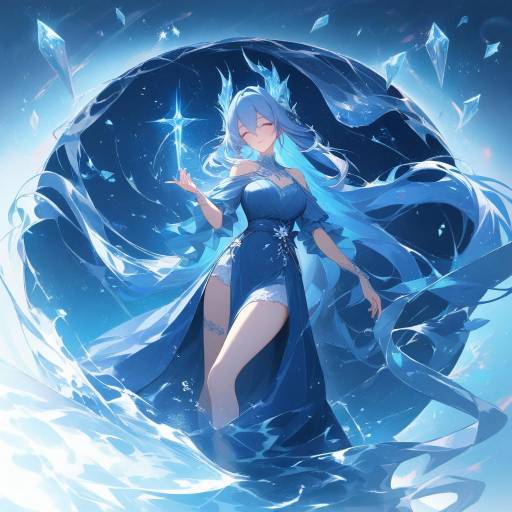 Serene Fantasy Art with Ethereal Figure