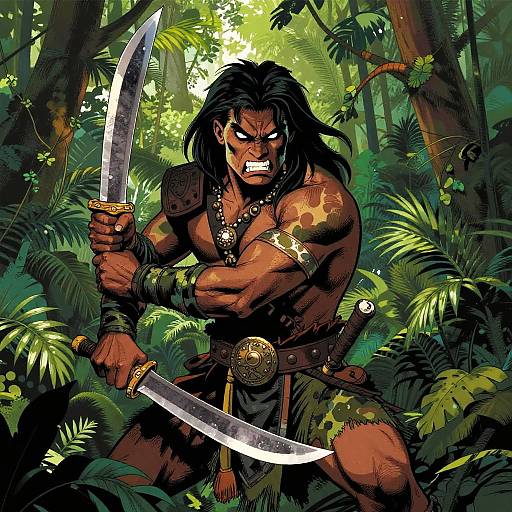 Jungle Warrior with Dual Blades