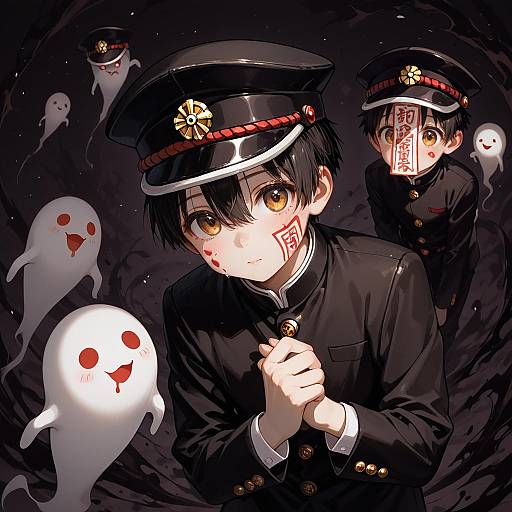 Illustration of Hanako (jibaku shounen hanako-kun), jibaku shounen hanako-kun in the style of Tabata hisayuki