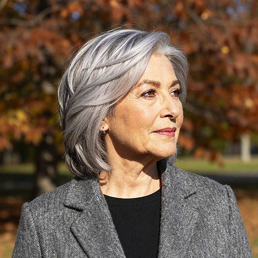 Stylish Middle-Aged Woman in Autumn