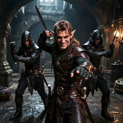 Charismatic Elf Thief Portrait