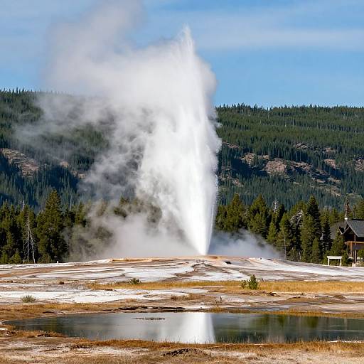 Majestic Eruption of Old Faithful