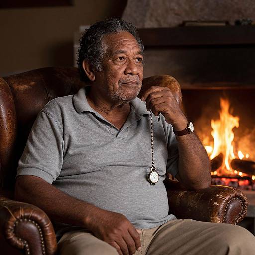 Melanesian Elder's Reflective Moment