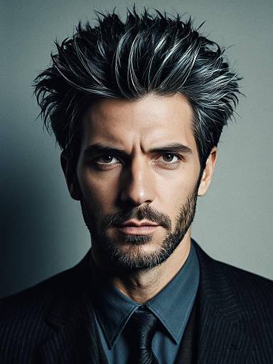 Photorealistic Edgar Cut Hairstyle Portrait