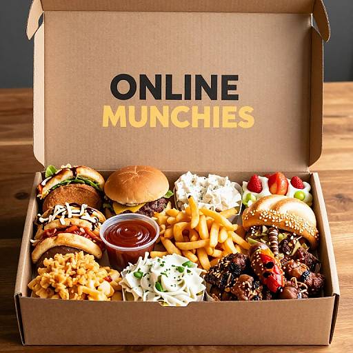 Photograph of an open cardboard box labeled 