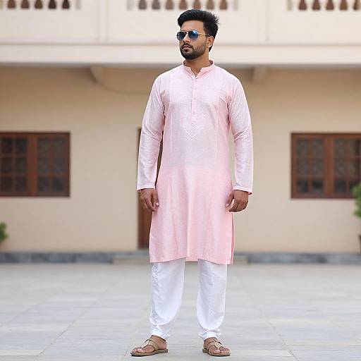 Rajasthani Man in Dhoti Kurta Outfit