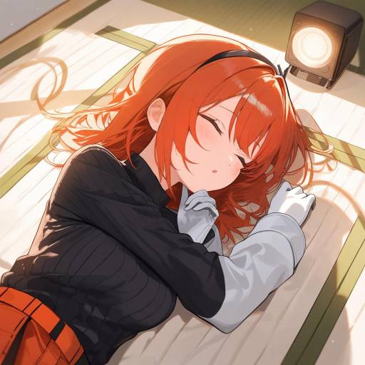 Cowboy Shot of Sleeping Duo Indoors