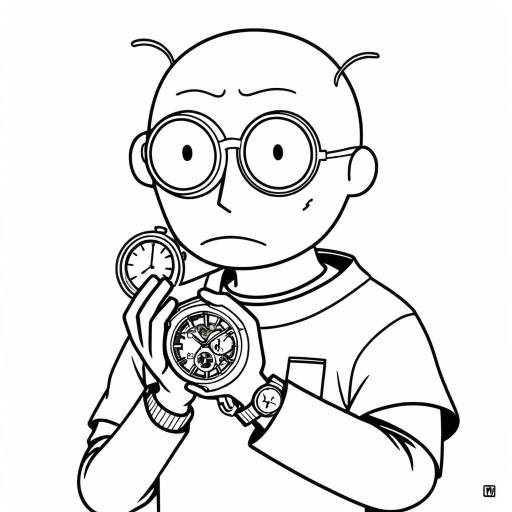 Worried Wojak with Broken Watch Art