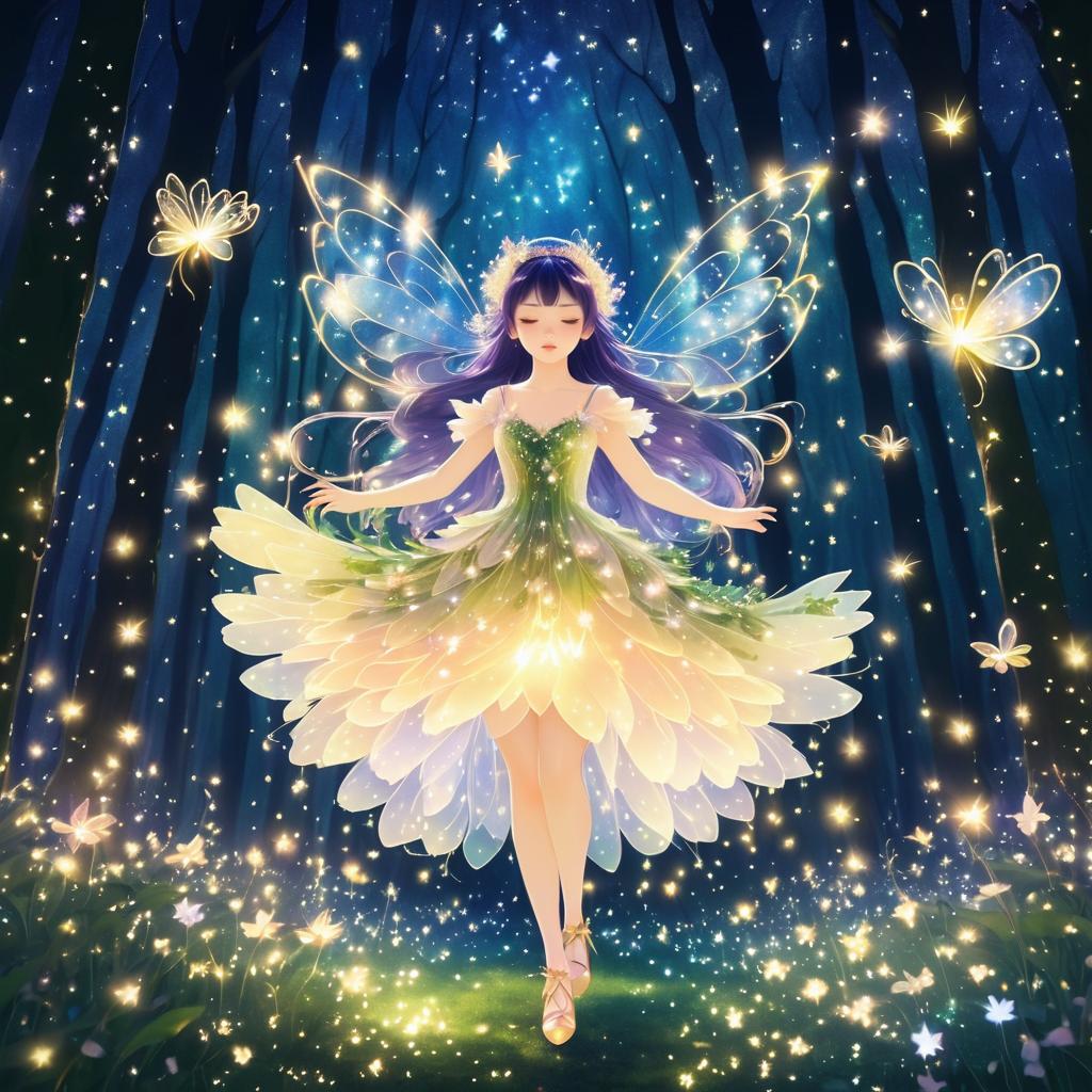 Whimsical Fairy in Enchanted Forest